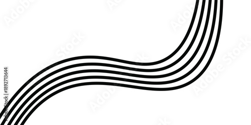 Abstract black and white retro pattern of black lines on a white background. Striped vector background. EPS 10
