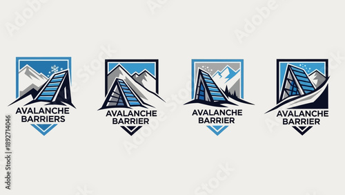 Avalanche Barriers Set: Mountain Safety Structures for Snow Protection
