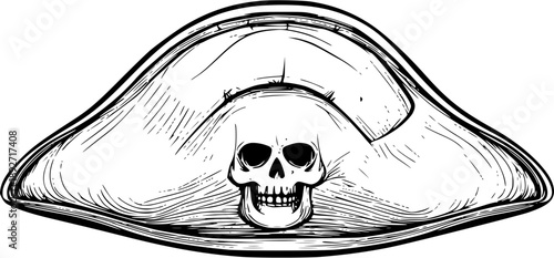 Pirate's Treasure: A Skull and Crossbones on the Sea