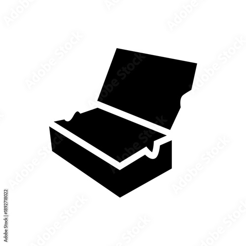 black box shoes glyph icon vector