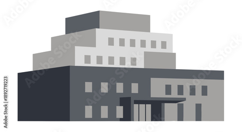 Wallpaper Mural Modern Office Building Facade with Geometric Design Torontodigital.ca