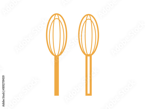 泡立て器のアイコンのイラストのセット