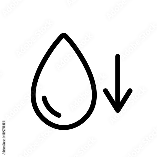 Low Fat Line Icon, Scalable Vector Outline Symbol for Reduced Fat Diet, Healthy Eating, Nutrition Label and UI UX Design