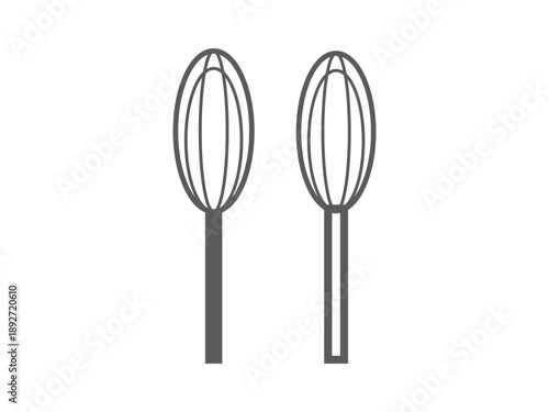 泡立て器のアイコンのイラストのセット