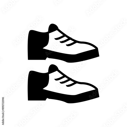 sport shoes vector illustration glyph icon