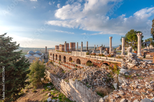 St. John's Basilica ruins view in Selcuk Town of Turkey
