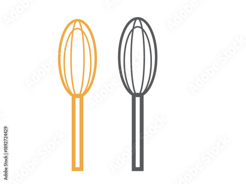 泡立て器のアイコンのイラストのセット