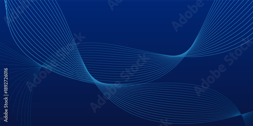 Blue curved lines form fluid wave shapes. Gradient shades create a sense of depth and motion. A dark background emphasizes the vibrant details. The pattern is abstract and visually striking.