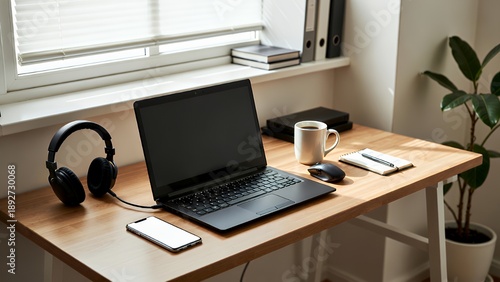 Wallpaper Mural Ergonomic Home Office Setup: Productive Workspace Essentials Torontodigital.ca