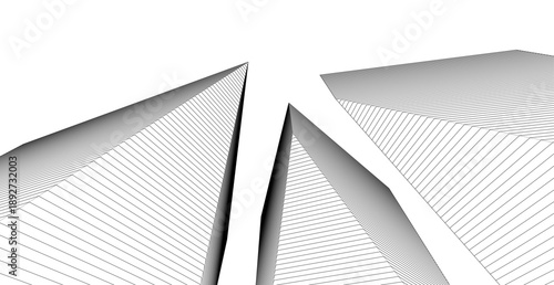 abstract architecture linear form 3d