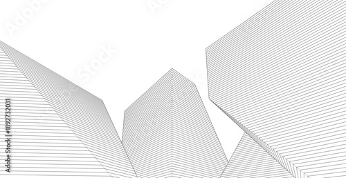 abstract architecture linear form 3d