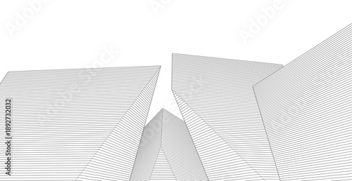 abstract architecture linear form 3d