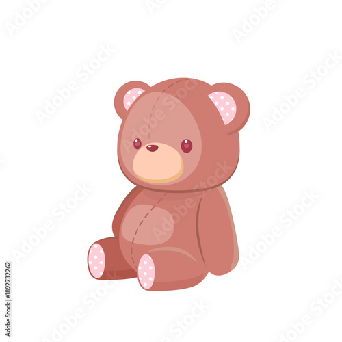 かわいいくまのぬいぐるみのベクターイラスト