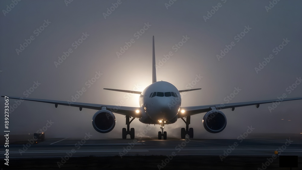 Obraz premium Airplane on the runway