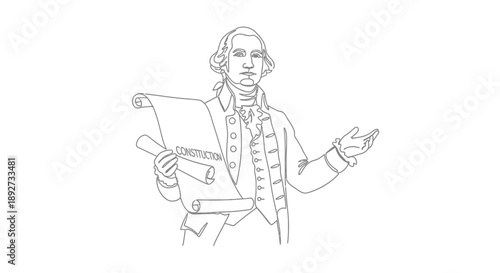 historical figure holding scroll and gesturing