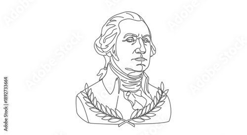 Thomas Jefferson portrait with laurel wreath