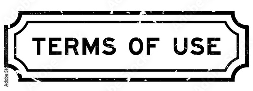 Grunge black terms of use word rubber seal stamp on white background