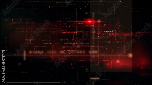 Futuristic screen display matrix, hi-tech digital data telemetry with encrypted numbers, display dynamic background for computer desktop screen display format