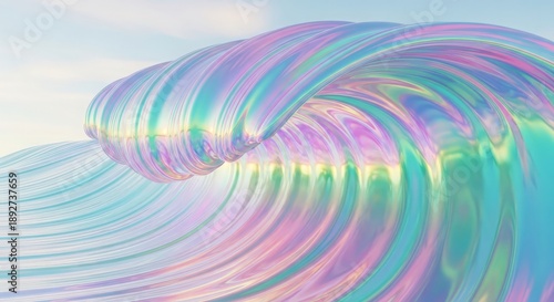 Vibrant pastel fluid wave background