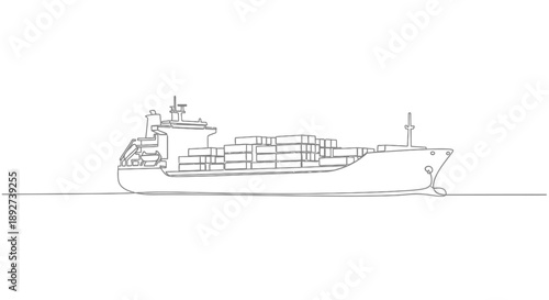 cargo ship sailing on the ocean