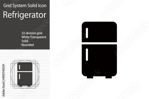 Refrigerator icon, frozen storage icon