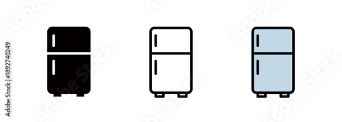 Refrigerator icon, frozen storage icon