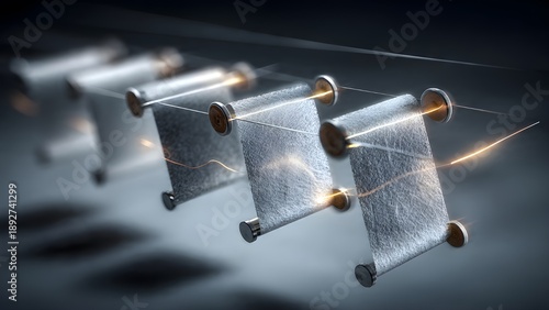 Solar sail fabric swatches and deployment mechanism