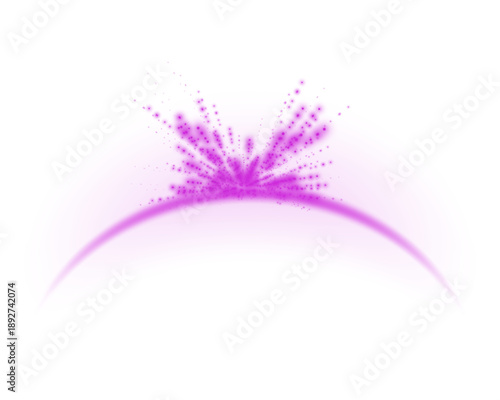 Pink magic arch with particles	
