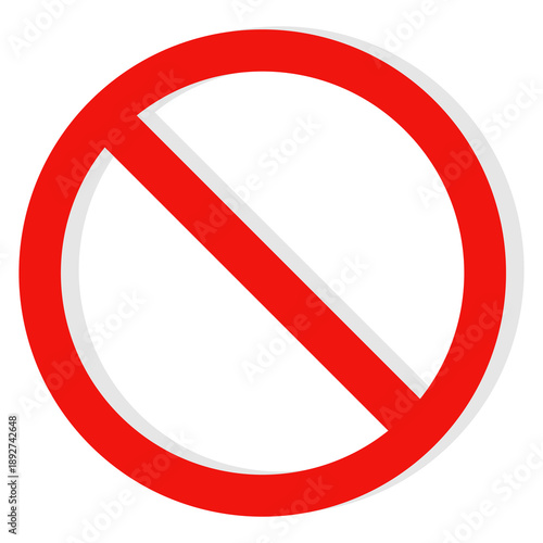 red circle sign for prohibition, stop, danger. stop sign
