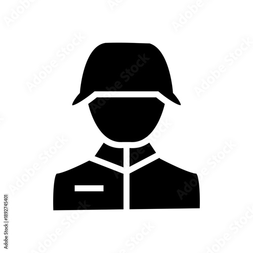 police officer vector illustration glyph icon