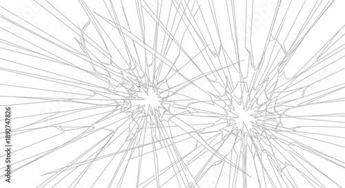 Shattered glass graphic shows broken lines.