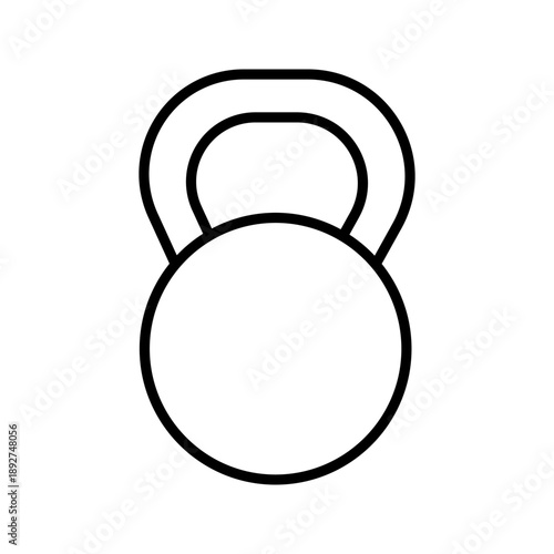 sports equipment or muscle building equipment kettlebell icon vector
