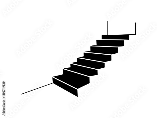 Silhouette Staircase Vector Illustration