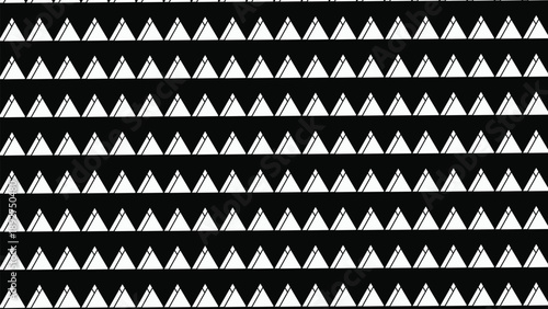  abstract black and white geometric seamless pattern featuring repeating shapes