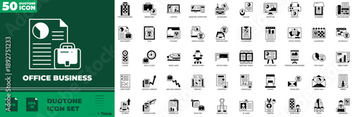 Office Business Duotone Editable Icons set