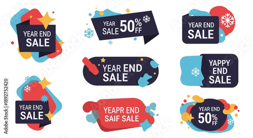 Year End Sale Badge Collection.