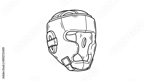 Outline design of a protective headgear for martial arts and combat sports