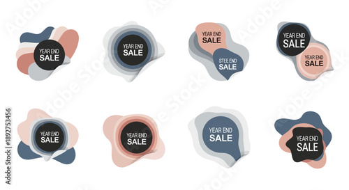 Assorted Sale Badges and Sticker Designs.