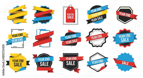 Assorted Sale Badge Labels for Promotions.