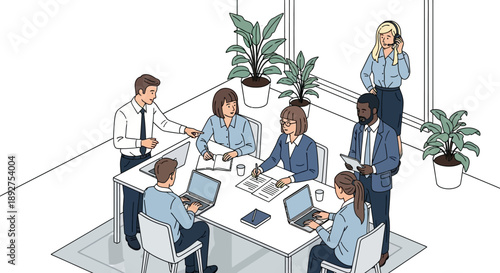 Business Professionals Working Together Team.