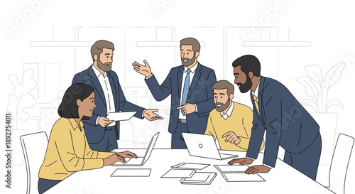 Business Team Meeting Discussion Planning.