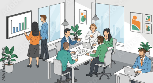 Business Team Meeting Office Discussion.