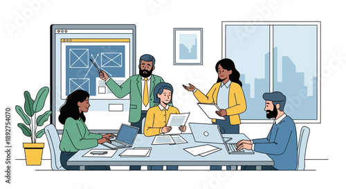 Diverse Team in Business Meeting.