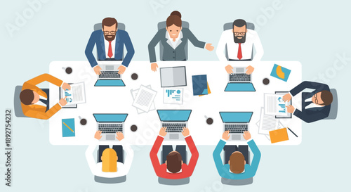 Business Team Working Together Meeting.