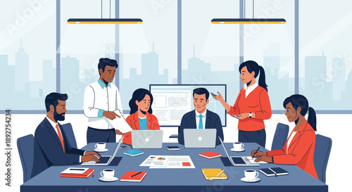 Business Team Meeting Discussion Planning.