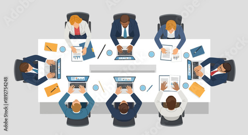 Business Team Meeting Illustration People.