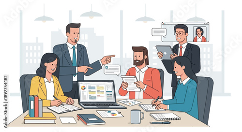 Business Team Meeting Office Discussion.