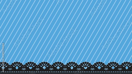 黒いレースリボンがスライドするループアニメーション