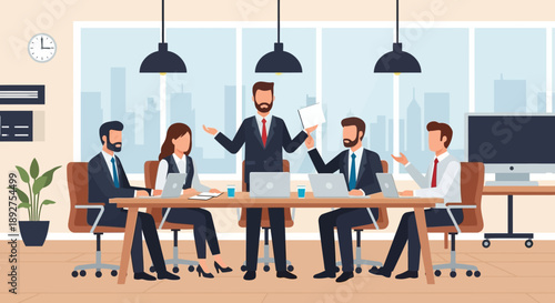 Business Team Meeting Office Discussion.