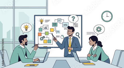 Business Team Discussing Project Plan.